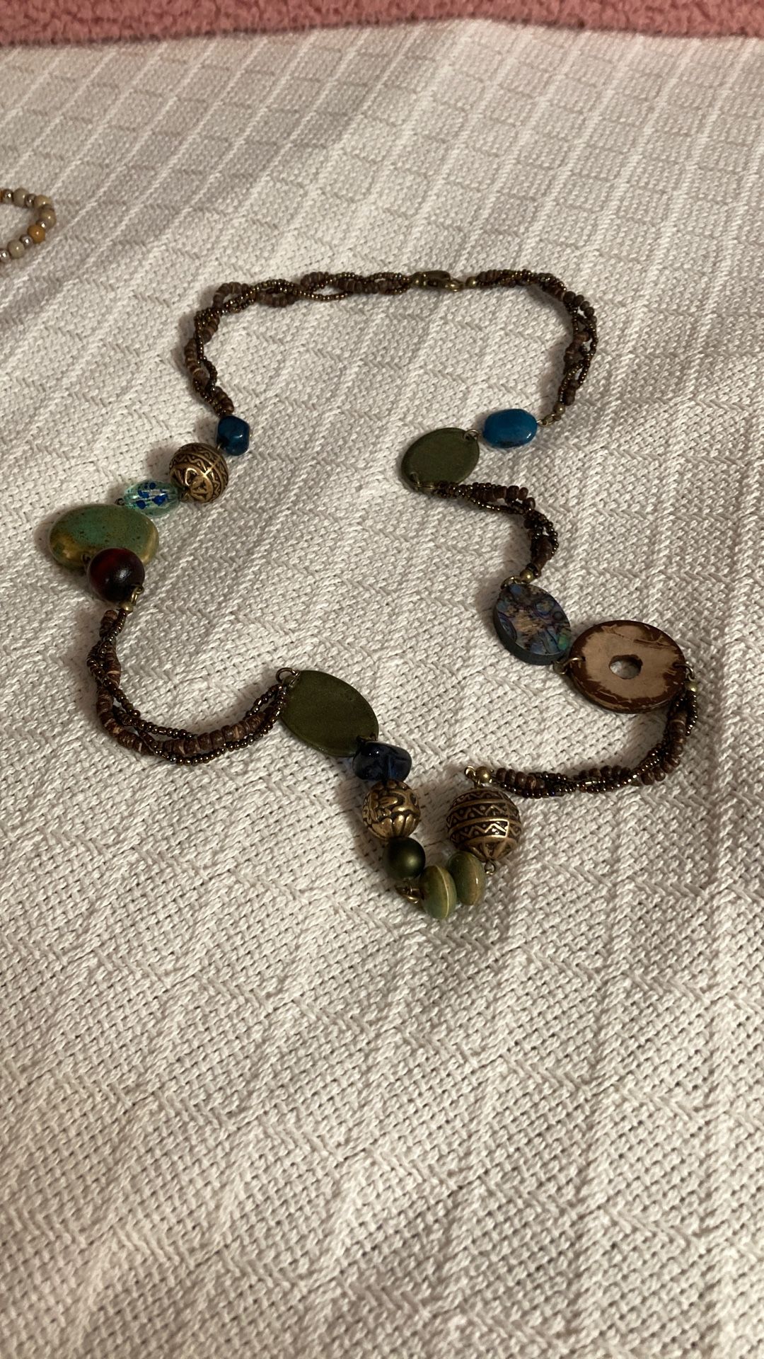 30” Multi Medium Necklace, Turquoise Color