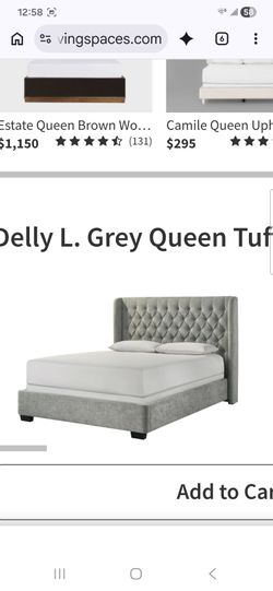 Queen size headboard and bed frame