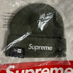 Supreme Box Logo Beanie Light Olive Bogo