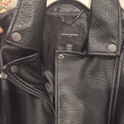 Banana Republic Vegan Leather Moto Jacket - Black XXS (runs big) NWOT