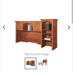Realspace Broadstreet 65inW Hutch For U-Shaped Desk, Maple