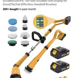 Brand New : 1500 RPM Electric Spin Scrubber with Two Batteries