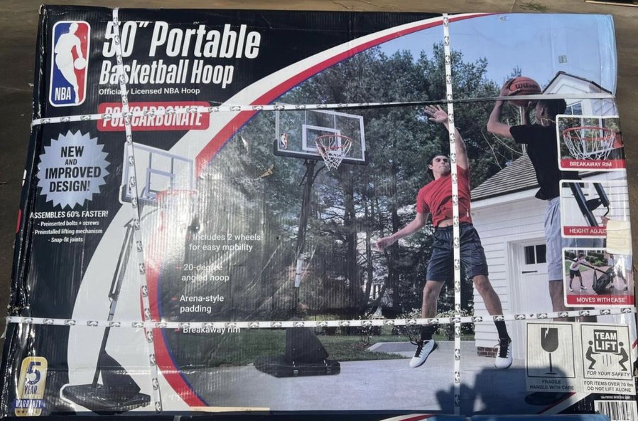 50" Portable Basketball Hoop and 44" Portable Basketball Hoop