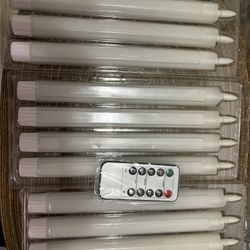 Wax Flameless Flickering Battery Operated Candle Sticks (Real Wax)