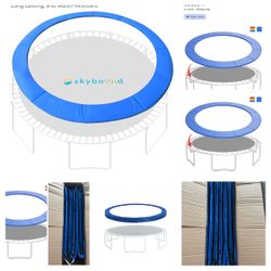 NEW Topbuy 12FT,14FT,15FT Trampoline Pad Trampoline Replacement Safety Pad Waterproof Spring Cover Pad Blue