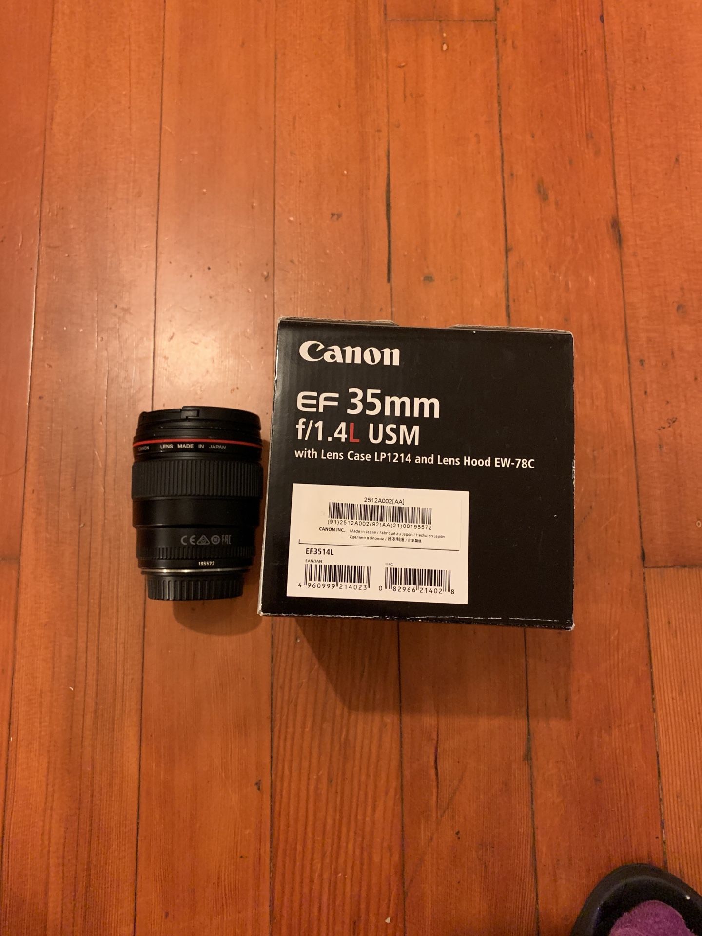 Canon ef 35mm f/1.4 L lens (broken but fixable)