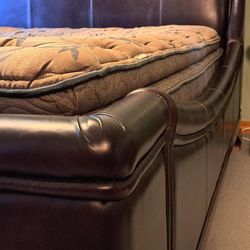 Mallery Hall High End Leather Sleigh Bed