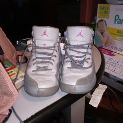 Nike Air Jordan 12 Retro GG Pink & Gray Size 5.5y