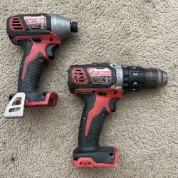 Milwaukee M18 1/4” Impact Driver / 1/2” Hammer Drill cordless set 