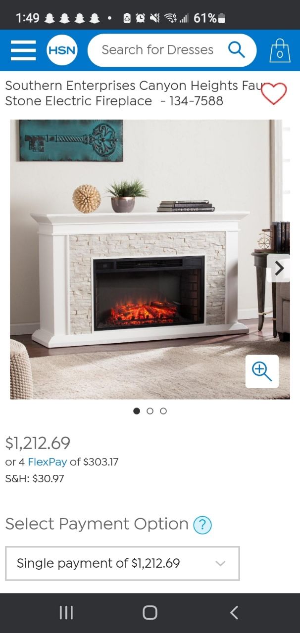 Faux Stone Electric Fireplace