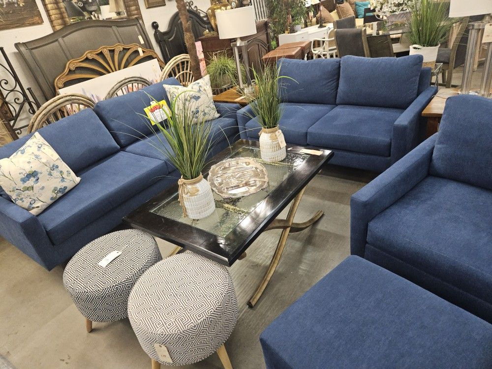Sofa/ Loveseat/ Chairs W/ottoman We are located at 2811 East Bell road. Another Time Around Furniture.