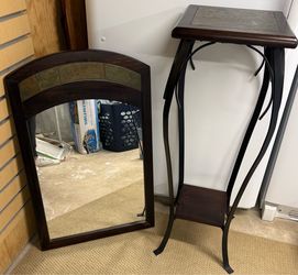Table and Mirror Set