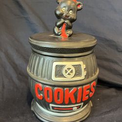 Vintage Pot Belly Stove With Bear On Top Cookie Jar Price Imports Japan