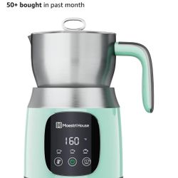 Milk Frother, 21OZ Variable Temp and Froth Thickness Milk Frother and Steamer. Smart Touch Control Milk Warmer, Dishwasher Safe, Memory Function for L