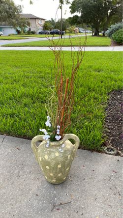 Pottery with Artificial plant
