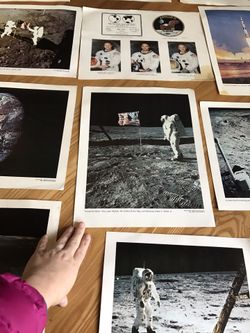 Rare collection of Original Photos of landing on the Moon issued by National Aeronautics and space administration these are large, original, and in
