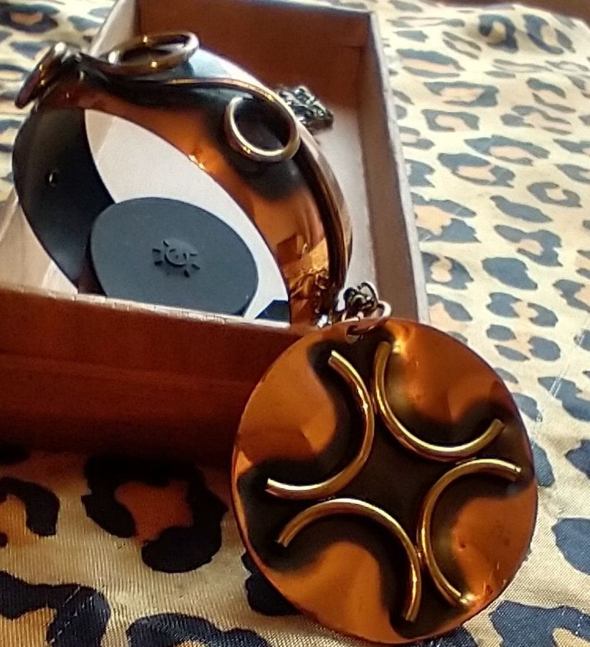Retro Copper Bracelet and Pendant/Necklace