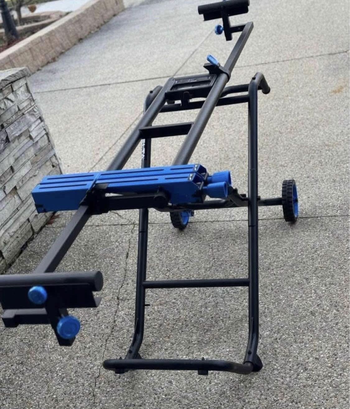 DELTA Universal Steel Adjustable Rolling Miter Saw Stand