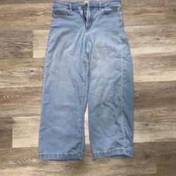 Wide Leg Crop light blue Jeans