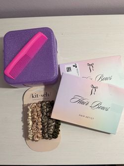 Kitsch Satin Scrunchies, Hair Bows, and Travel Pouch Set