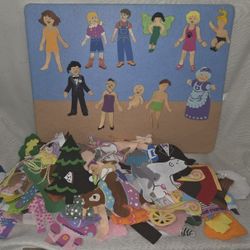 Large Lot Of Felt Board Pieces