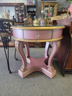 Rozay Metalic French-Style Accent Table