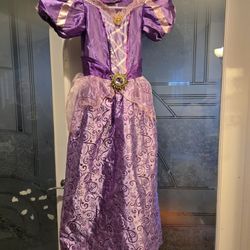 Tangled Princess Dress Costume. Size Youth LARGE. 