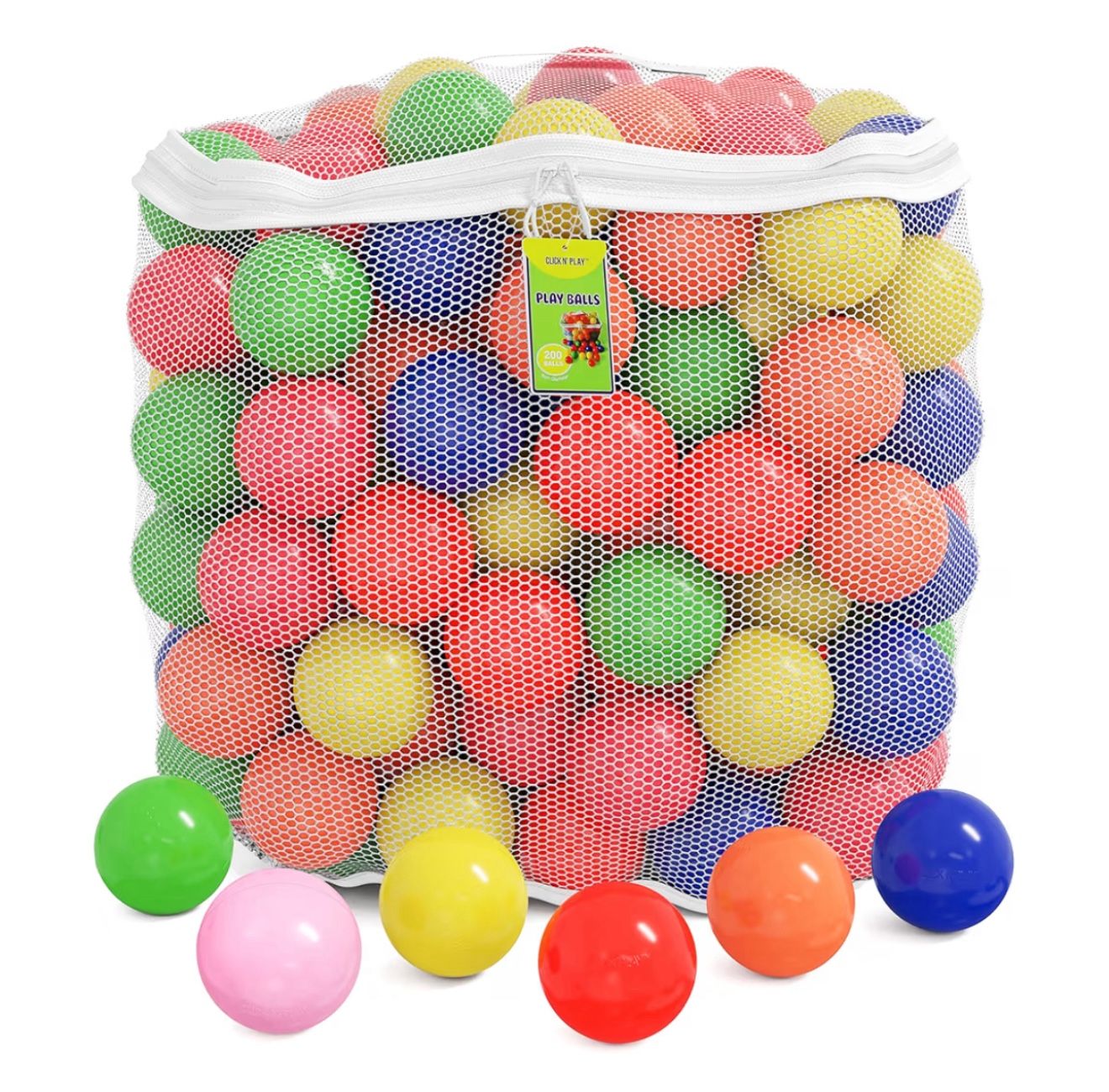 800 Click N' Play Ball Pit Balls for Kids, Plastic Refill Balls
