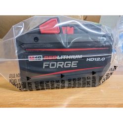 Milwaukee M18 12ah FORGE battery and rapid charger