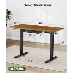Marsail Electric standing Desk 48*24 - 50% OFF