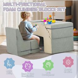 4 in 1 Foam Climbing Blocks for Toddlers, Indoor Soft Climb and Crawl Play Climbing Toys