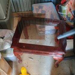 End Table. Glass Intact. 