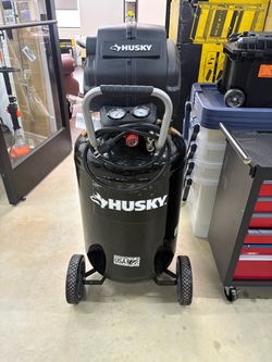 NEW AND PERFECT Shop Husky 1.7 HP, 200 PSI, 30 Gal., 5.1 SCFM 90 PSI, Single-Stage, Oil Free Portable Vertical Electric Air Compressor