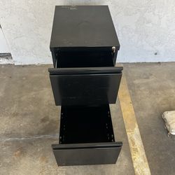 2 drawer gone cabinet with key