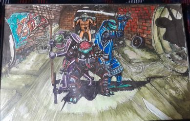 Framed art teenage mutant ninja turtles