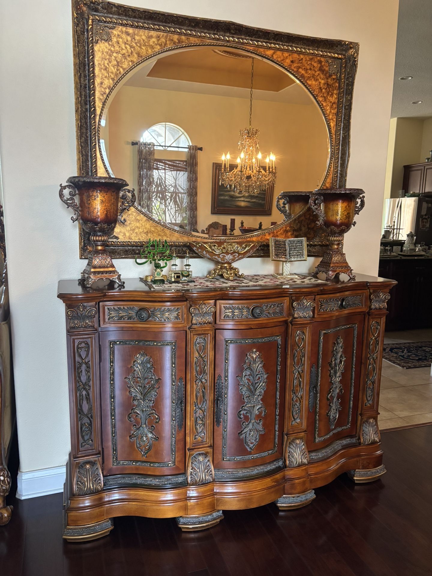 Entryway Cabinet And Mirror