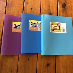 1.5" Poly Binder Lot New