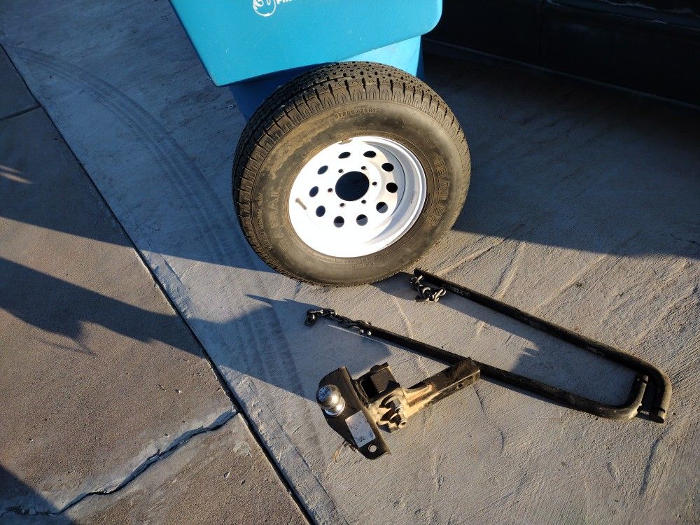 Trailer Tire New Plus Hitch Good Condition $150.00