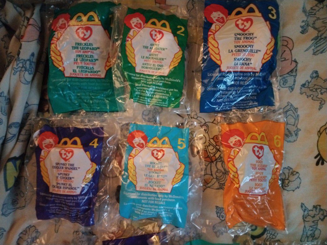 Vintage 1(contact info removed) McDonald's Beanie Babies Sealed