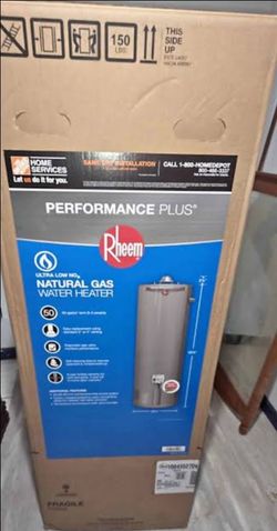 RHEEM 50 GALLON WATER HEATER!!!!!!