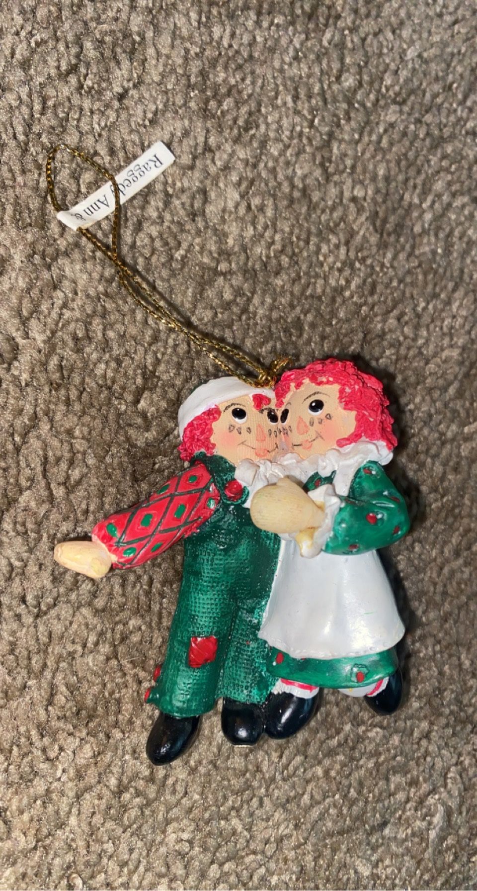 Vintage 1998 Raggedy Ann And Andy Ornament