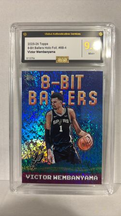 Victor Wembanyama 2025-26 Topps 8-Bit Ballers Holo Foil GAS 9.5