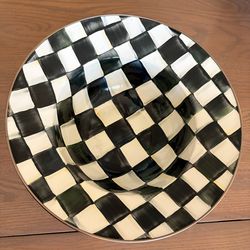 Mackenzie Childs Courtly Check Serving Bowl