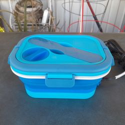 Smart Planet Planet Collapsible Silicone Heated Lunch Box Kit.