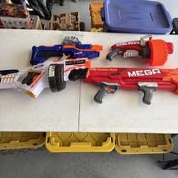 NERF Dart Guns. One with bullets