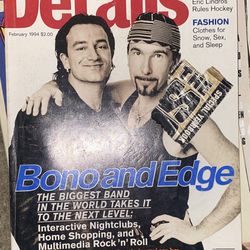 Details magazine February 1994 (U2: BONO AND EDGE) used