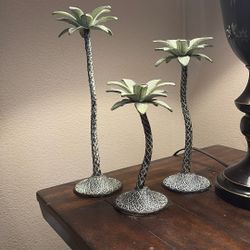 Palm Tree Candle Holders