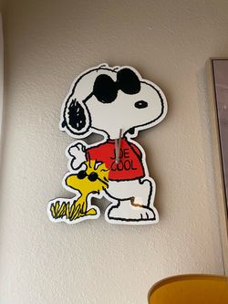 Snoopy Joe Cool and Woodstock wall clock wall decor