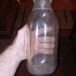 Quart Glass milk bottle