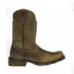 Ariat Men’s Rambler Western Cowboy Boot Distressed Antique Gray Square Toe Sz 11